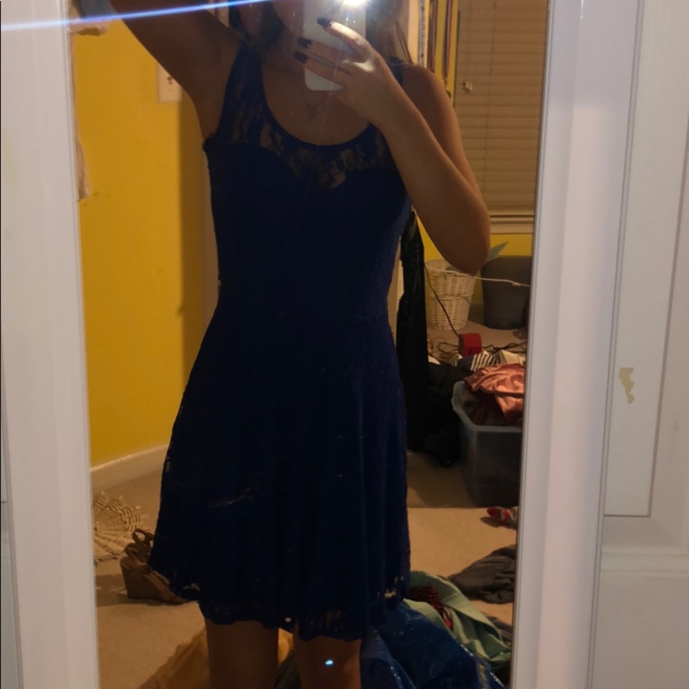 Royal Blue Lace Dress Size: S